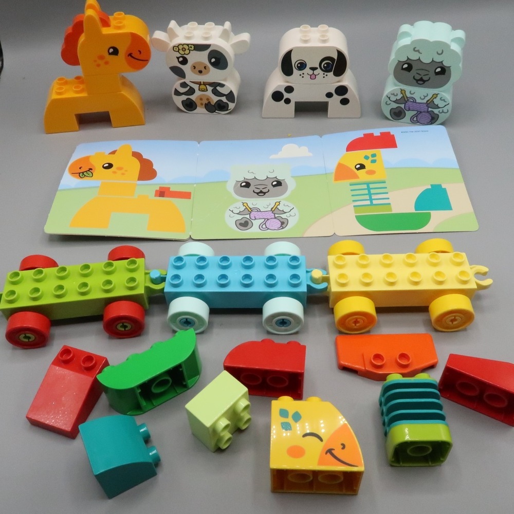 LEGO DUPLO: My First Animal Train Animals Train Cars Cow Dog Sheep Chicken